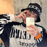 Advbridge 90s Streetwear Y2K Street Jersey Fake Mesh Long Sleeve Men Women Retro Trendy Hip Hop Harajuku College Sport Pullover Oversized Unisex T Shirt