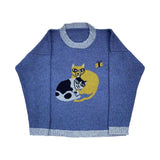 Advbridge Y2K Women's Sweater Clothing Vintage Knitted Wool Sweater Jumper Round Neck Stripe Cute patterns Round Neck Long Sleeve Clothing