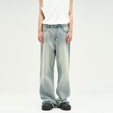Advbridge Big size green washskater for men, 90 s vintage Y2k wid pants, hip-hop pants, casual workwear