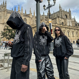 Advbridge Y2k women's long sleeved hoodie oversize streetwear sweatshirt dark hip hop punk hot drill pattern vintage harajuku trendy wear