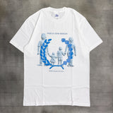 Advbridge American High Street Retro Printed Tops Gothic Punk Summer Pure Cotton Oversized T-shirt Trendy Brand Casual Loose Short Sleeves