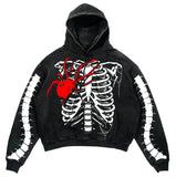 Advbridge Y2K Fashion Autumn and Winter Printed Washed Distressed Pullover Long Sleeve Sweater for Men and Women