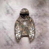 Advbridge Camouflage Hooded Coat Sweater Loose New Printed Men's and Women's Pullover Street Fashion Y2K Retro