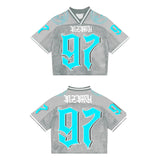 Advbridge 90s Streetwear Y2K Street Jersey Mesh Breathable Sportswear Men Retro Trendy Hip Hop Summer Football Training Uniform Oversized Unisex T Shirt