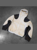 Advbridge Noble style fashion zip jacket Y2K wool splicing Thickened warm vintage hoodie streetwears winter men women Harajuku sweatshirts
