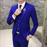 Advbridge Men's Suits High Quality Wedding Groom Tuxedos Single Button Slim Fit Business Prom Dress Men's Formal Dress Suits