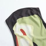 Advbridge Women Sexy Off Shoulder Printed Maxi Dress Flower Printed Sleeveless Backless Beach Vacation Party Evening Dresses Lady Vestidos