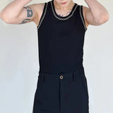 Advbridge Mens Y2K chain design tight vest 2024 new genderless shaping streetwear personalized casual sexy nightclub versatile vest unisex