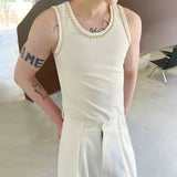Advbridge Mens Y2K chain design tight vest 2024 new genderless shaping streetwear personalized casual sexy nightclub versatile vest unisex