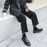Advbridge Mens Casual Suit Pants 2024 New Arrival Genderless British Fashion Versatile Solid Color High Waisted Wide Leg Pants Unisex
