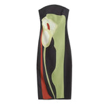 Advbridge Women Sexy Off Shoulder Printed Maxi Dress Flower Printed Sleeveless Backless Beach Vacation Party Evening Dresses Lady Vestidos