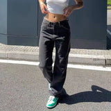 Advbridge  -  Fall/Winter New Y2K Style Black and Blue Baggy Jeans For Women Fashion Denim Wide Leg Pants Casual Female Clothing XS-XL