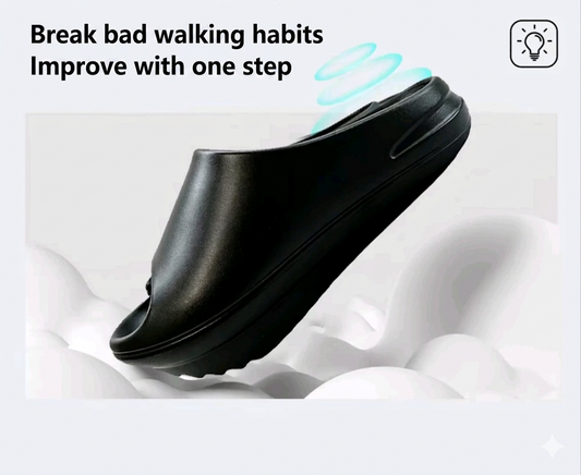[True Arch Support] Negative Heel Functional Slippers | Non-Slip & Cushioning · Posture Correcting All-Season Women's Shoes