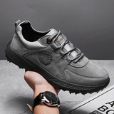 Advbridge New Arrival Leather Hiking Shoes Wear-resistant Outdoor Sport Men Shoes Lace-Up Mens Climbing Trekking Hunting Walking Sneakers