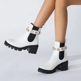Advbridge Diamond Riding boots female women shoes elastic band mid-calf knight bottes chunky high heels crystal stretch botas mujer