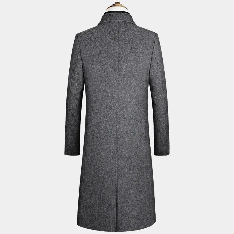 Advbridge New Extra Long Wool Trench Coat Male Winter Brand Mens Cashmere Coat Slim Fit Woolen Peacoat Windbreaker Manteau Homme 4XL