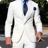 Advbridge Classy Wedding Tuxedos Suits Slim Fit Bridegroom For Men 3 Pieces Groomsmen Suit Male Cheap Formal Business  (Jacket+Vest+Pants）