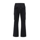 Advbridge Harajuku Men's Overalls Camouflage Casual Trumpet Trousers Loose Multi-pocket Streetwear Denim Hip Hop Flare Pants