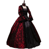 Advbridge Victorian Gothic Georgian Period Dress Halloween Masquerade Ball Gown Reenactment Clothing