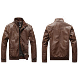Advbridge Men Faux Leather Jacket Motorcycle Size 5XL Men's Vintage Jackets Black Jaqueta De Couro Masculina Outwear Male PU Leather Coats