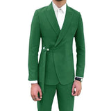 Advbridge New Design Slim Fit Men Suits 2 Piece Classic Groom Wedding Tuxedos Peak Lapel Groomsmen Formal Party Suits ( Blazer+Pants )