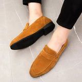Advbridge Slip On Men Casual Shoes Comfortable Fashion Luxury Brand High Quality Suede Leather Slipper Loafers Summer Shoes