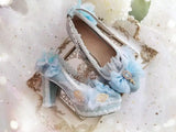 Advbridge kawaii girl tea party princess kawaii shoes pointed retro lace bowknot women shoes loli cosplay cos Japanese sweet lolita shoes