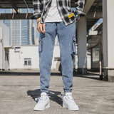 Advbridge Spring Autumn Multi-Pockets Cargo Jeans Men Black Blue Denim Jogger Pants Male Baggy Jean Trousers Plus Size 6XL 7XL 8XL