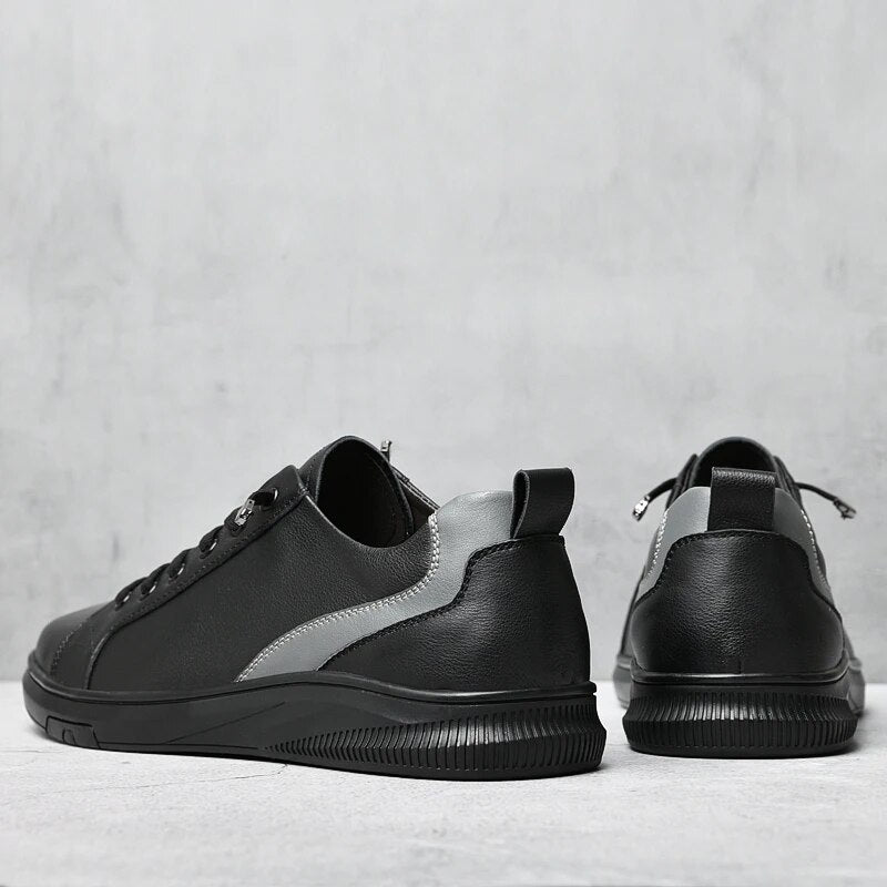 Advbridge New Genuine Leather  Men's Shoes Fashion Casual  Sneakers  Wild Flat Shoes  Lightweight Breathable Non-slip Board Shoe