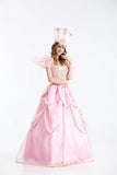 Advbridge New Fashion Pink Princess Costume for Women Adult Fancy Dress With Hat  Flower Pretty Woman Costume Halloween