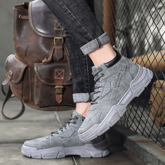 Advbridge New outdoor designer popular action leather men's high-top sneakers outdoor casual shoes men's Martin boots walking shoes soft