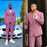 Advbridge New Designer Men's Suit With Belt Prom Slim Fit Tuxedo Suits Wedding Groomsmen Blazer 2 Pieces (Jacket+Pants) Costume Homme