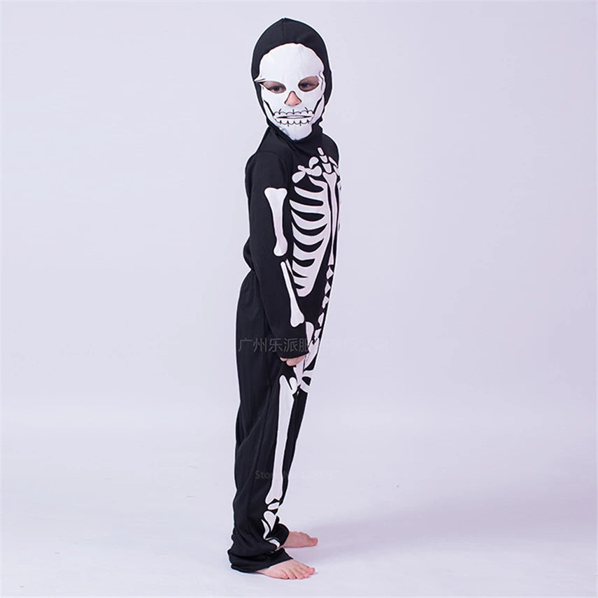 Advbridge Halloween Skull Skeleton Kids Childen Scary Demon Devil Cosplay Rainbow Disguise Costume for Boy Girl Fancy Dress Carnival Party