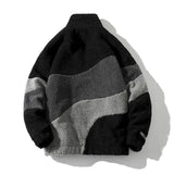 Advbridge Korean Lamb Velvet High Collar Niche Stitching Design Jacket Men Street Lazy Cardigan Fried Street Fashion Trend Jackets