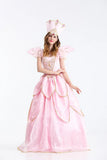Advbridge New Fashion Pink Princess Costume for Women Adult Fancy Dress With Hat  Flower Pretty Woman Costume Halloween