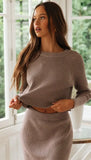 Advbridge Knitted 2 Pieces Set Women Pullovers Sweater Crop Tops & Knitted Skirts Bodycon Office Lady Skirts Suits Winter Clothes