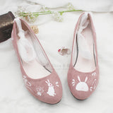 Advbridge Hand drawn bunny ancient style lolita low thick heel strap fairy fairy single shoes women  kawaii shoes cosplay loli women shoes