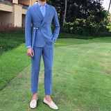 Advbridge New Design Slim Fit Men Suits 2 Piece Classic Groom Wedding Tuxedos Peak Lapel Groomsmen Formal Party Suits ( Blazer+Pants )