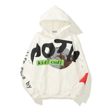 Advbridge West Letter Foam Fleece Sweatshirt Mens and Womens Retro Oversize Casual Hoodies Harajuku High Street Pullover Hoody