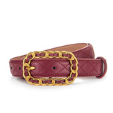 Advbridge New Fashion Belt Women Men Unisex Cowskin Leather Material Metal Chains Pin Buckle Rhombic Pattern Luxury Brand Designer