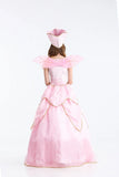 Advbridge New Fashion Pink Princess Costume for Women Adult Fancy Dress With Hat  Flower Pretty Woman Costume Halloween