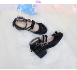 Advbridge Japanese kawaii girl sweet lolita shoes vintage round head thick heel women shoes cute lace bowknot kawaii shoes loli cosplay