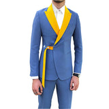 Advbridge New Design Slim Fit Men Suits 2 Piece Classic Groom Wedding Tuxedos Peak Lapel Groomsmen Formal Party Suits ( Blazer+Pants )