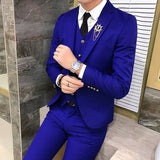 Advbridge Men's Suits High Quality Wedding Groom Tuxedos Single Button Slim Fit Business Prom Dress Men's Formal Dress Suits