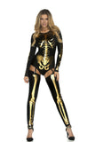 Advbridge Scary Zombie Costume Skeleton Skull Bodysuit Suit Carnival Party Dress Up Halloween Costume for Adult Women