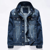 Advbridge 3 Colors Classic Style Men's Vintage Blue Denim Jacket Spring and Autumn New Stretch Cotton Casual Jeans Coat Male Brand Clothes