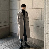 Advbridge Trench coat Brand New Spring Trench Korean Men's Fashion Overcoat Male Long Windbreaker Streetwear Men Coat Outer Wear Clothing