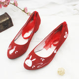 Advbridge Hand drawn bunny ancient style lolita low thick heel strap fairy fairy single shoes women  kawaii shoes cosplay loli women shoes