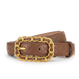 Advbridge New Fashion Belt Women Men Unisex Cowskin Leather Material Metal Chains Pin Buckle Rhombic Pattern Luxury Brand Designer