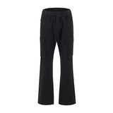Advbridge Harajuku Men's Overalls Camouflage Casual Trumpet Trousers Loose Multi-pocket Streetwear Denim Hip Hop Flare Pants